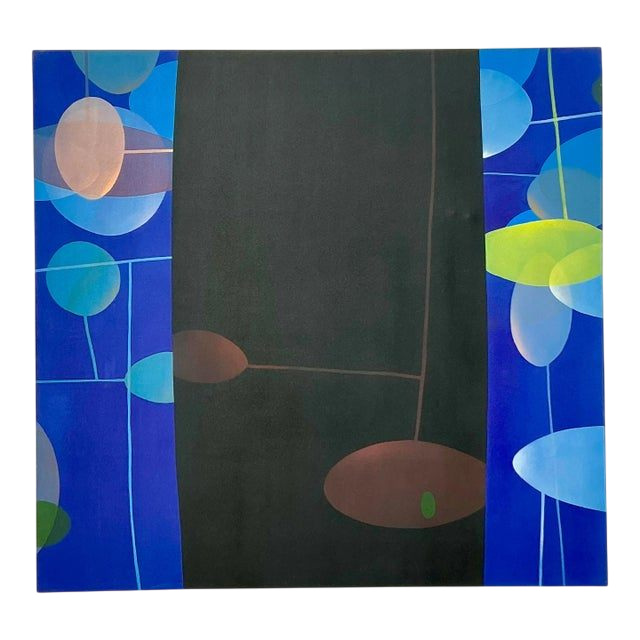 Late 20th Century Vintage Boho Monumental Original Abstract Oil Painting Canvas
