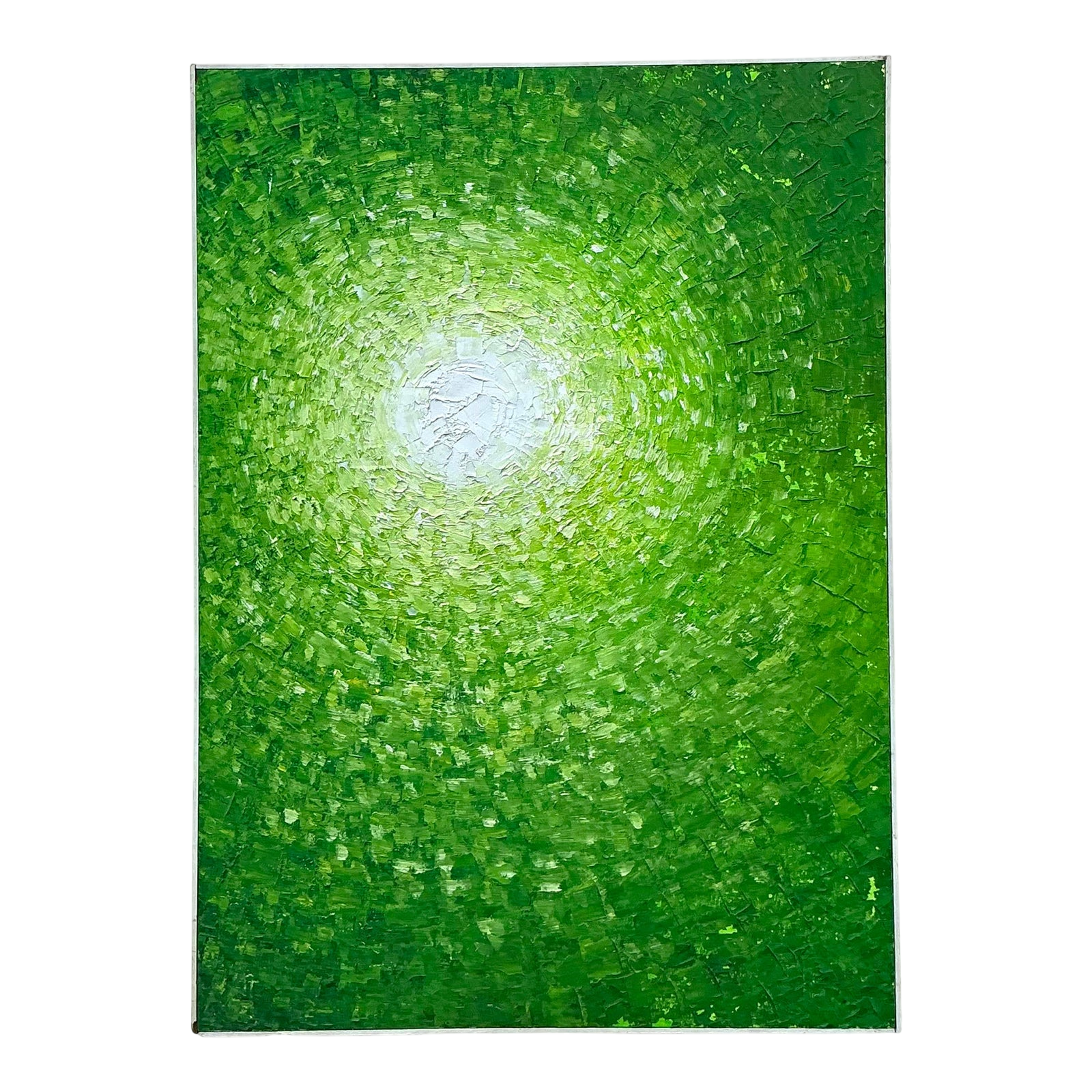 Late 20th Century Vintage Boho Original Abstract Oil on Board