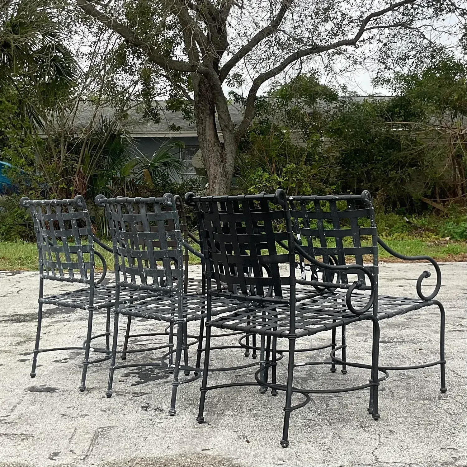 Late 20th Century Vintage Brown Jordan “Florentine”: Dining Chairs - Set of Six - Detail view