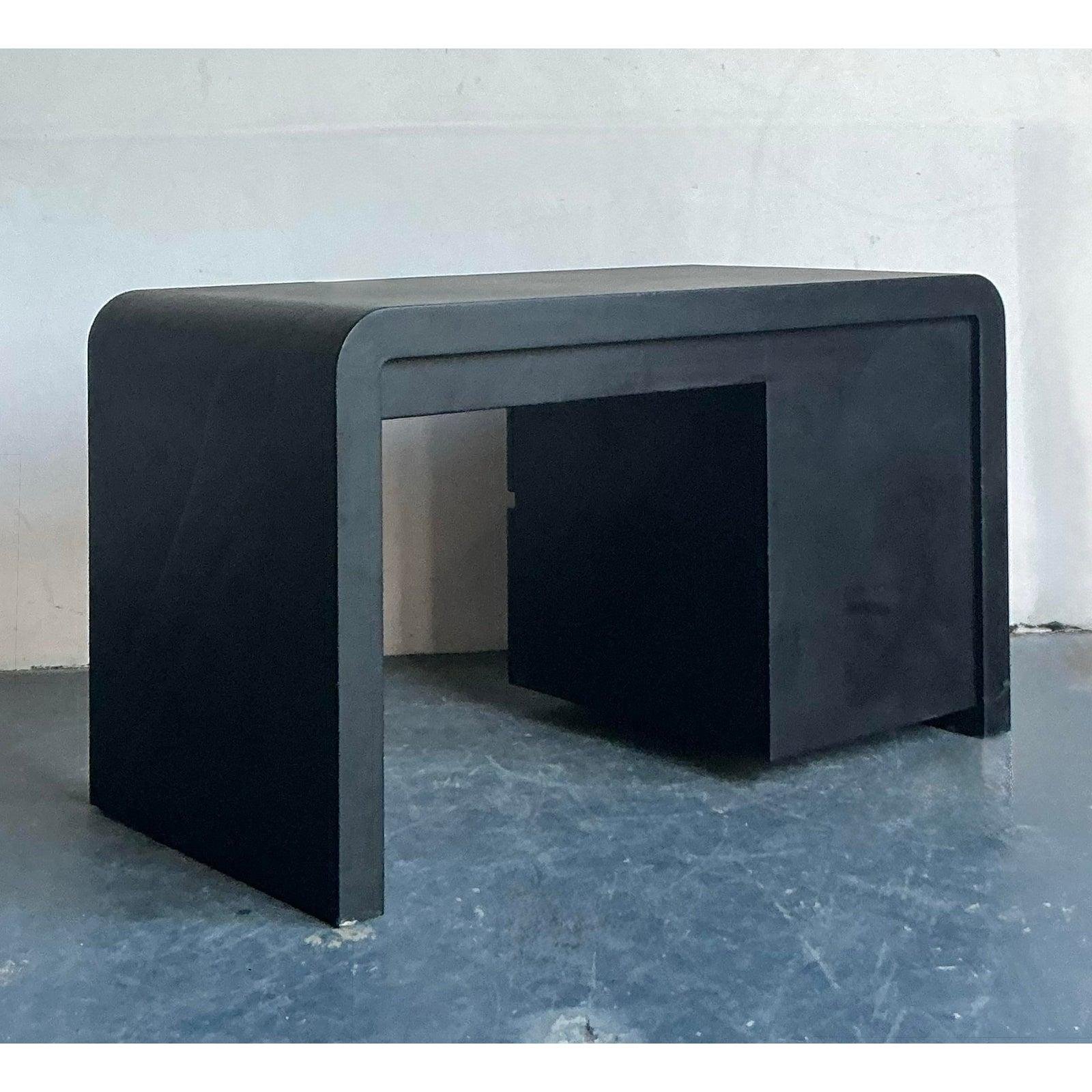 Late 20th Century Vintage Contemporary Signed Karl Springer Waterfall Desk - Top view