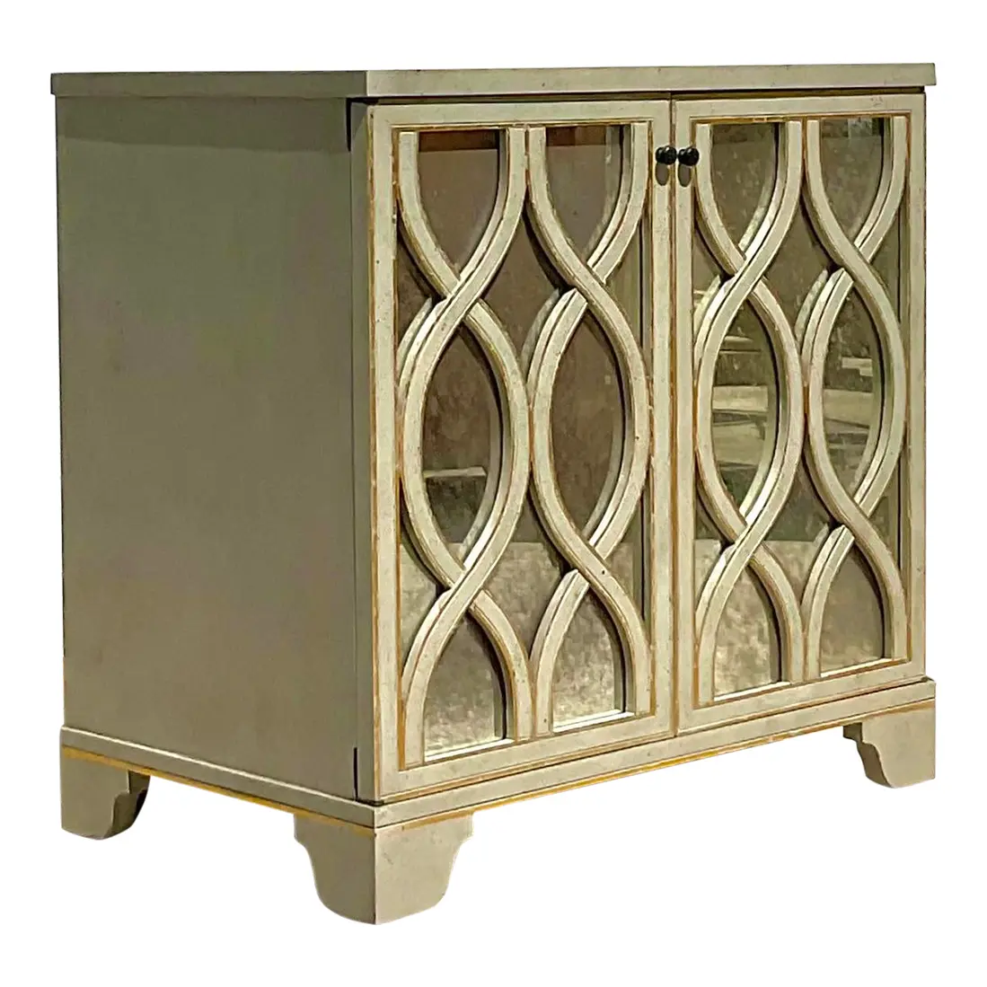 Late 20th Century Vintage Regency Gilt Tipped Cabinet