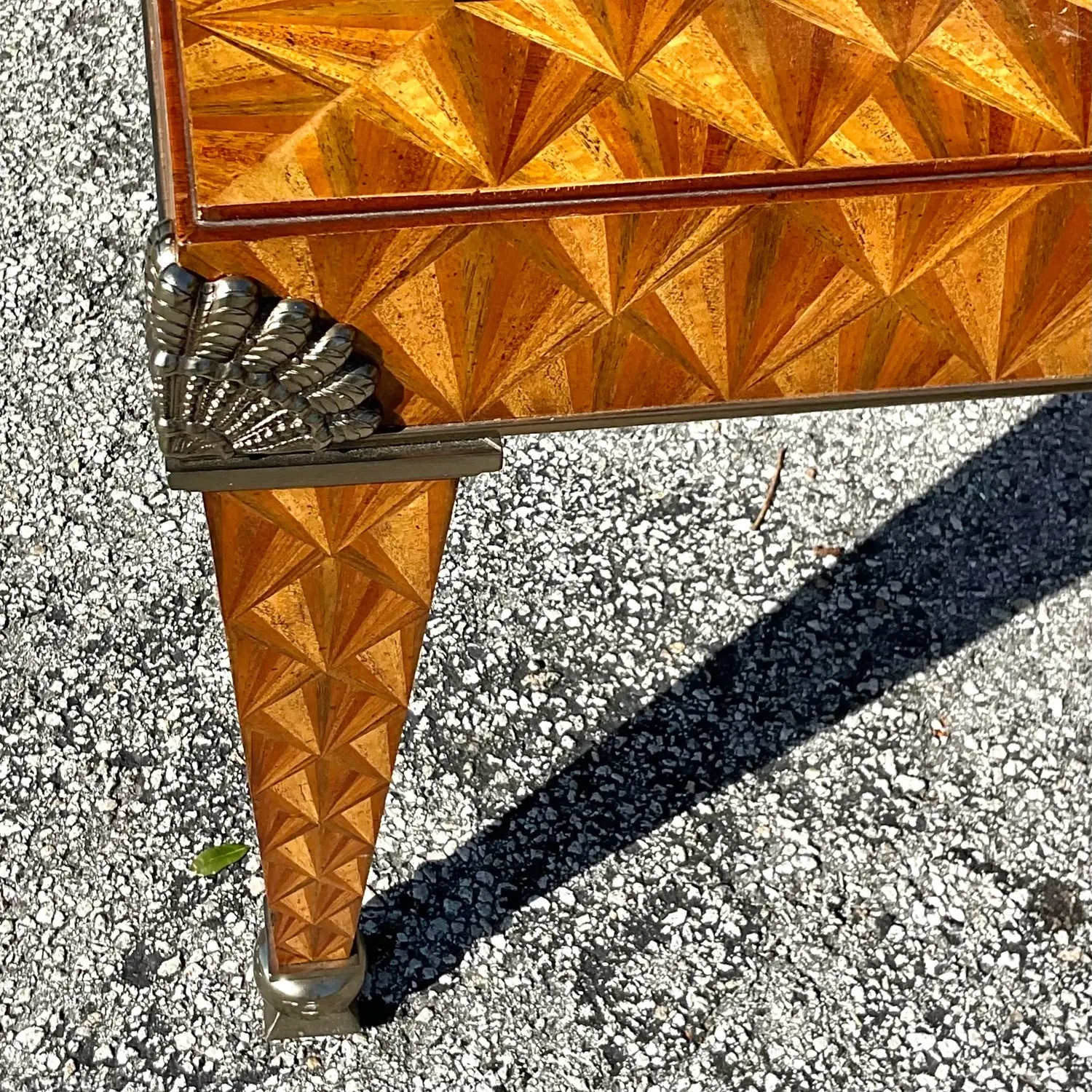 Late 20th Century Vintage Regency Maitland Smith Inlay Coffee Table - Top view