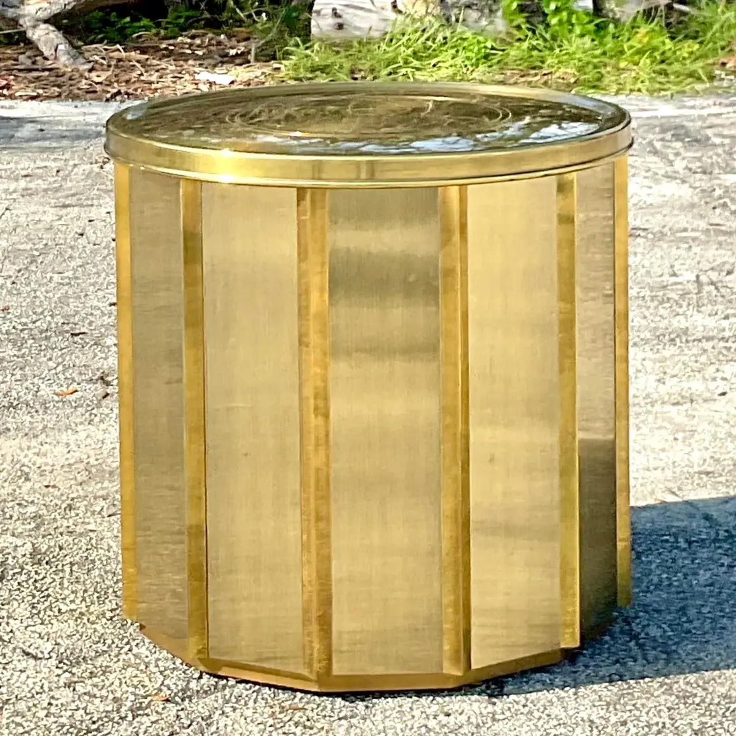 Mid 20th Century After Bernard Rohne for Mastercraft Faceted Dining Table - Top view