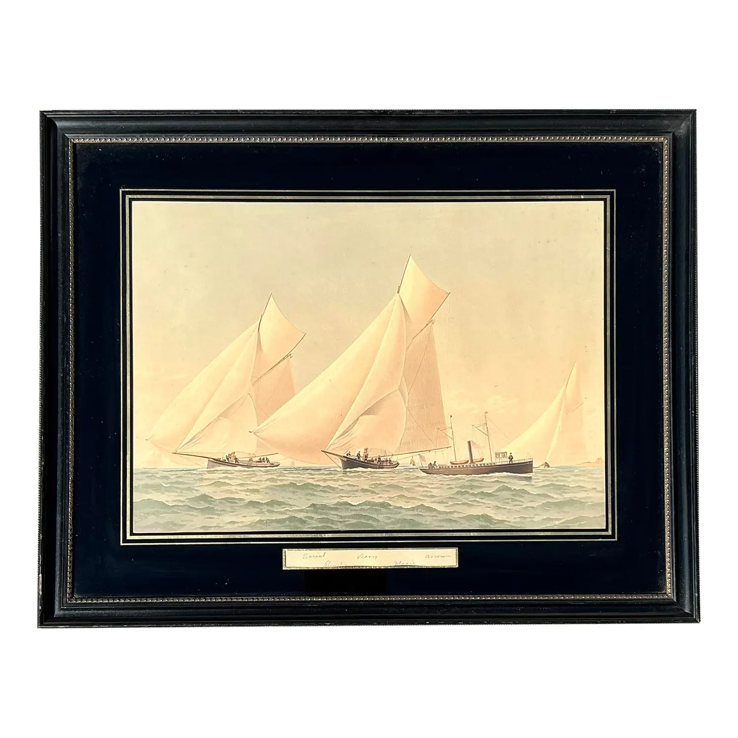 Mid 20th Century America's Cup Print, Framed