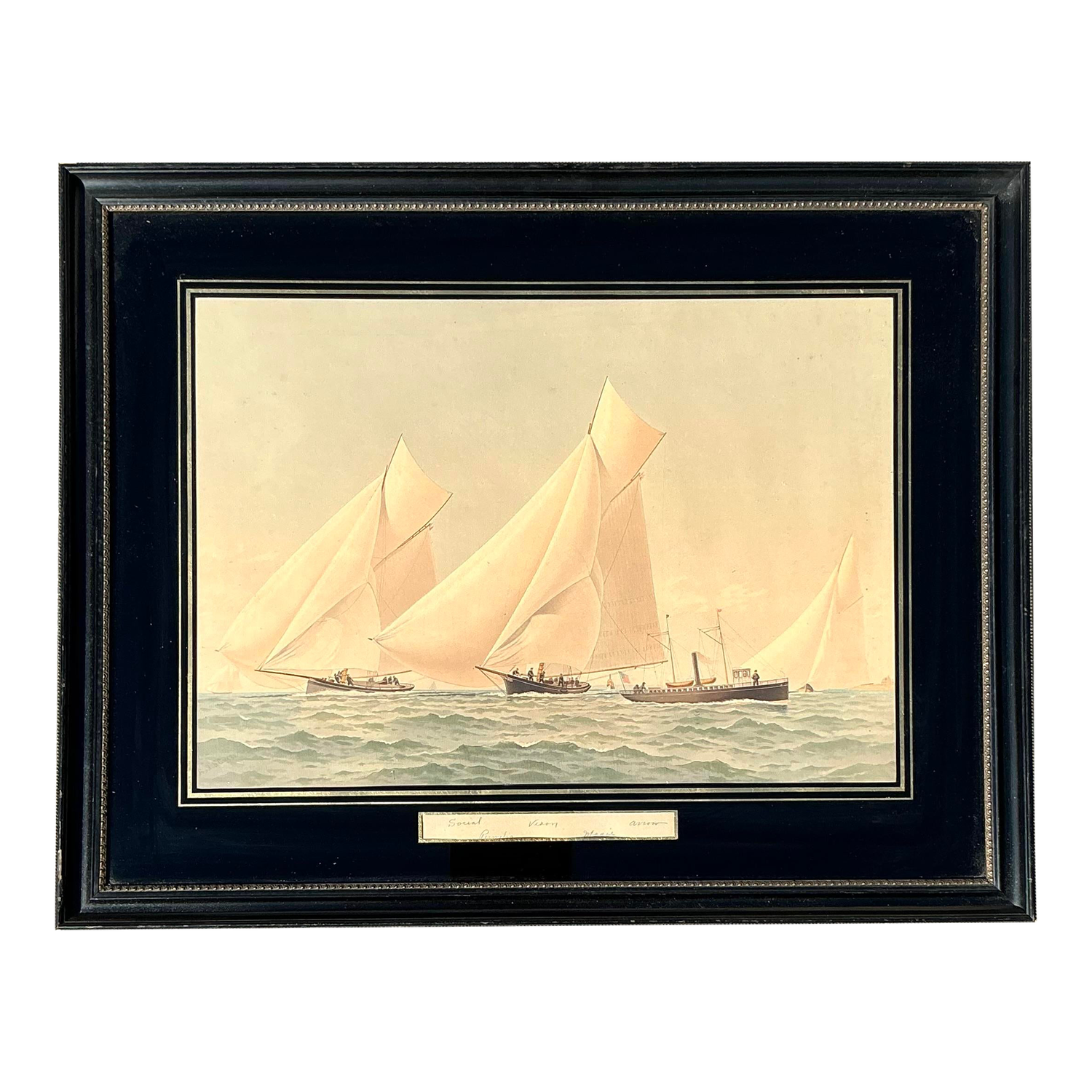 Mid 20th Century America's Cup Print, Framed - Detail view