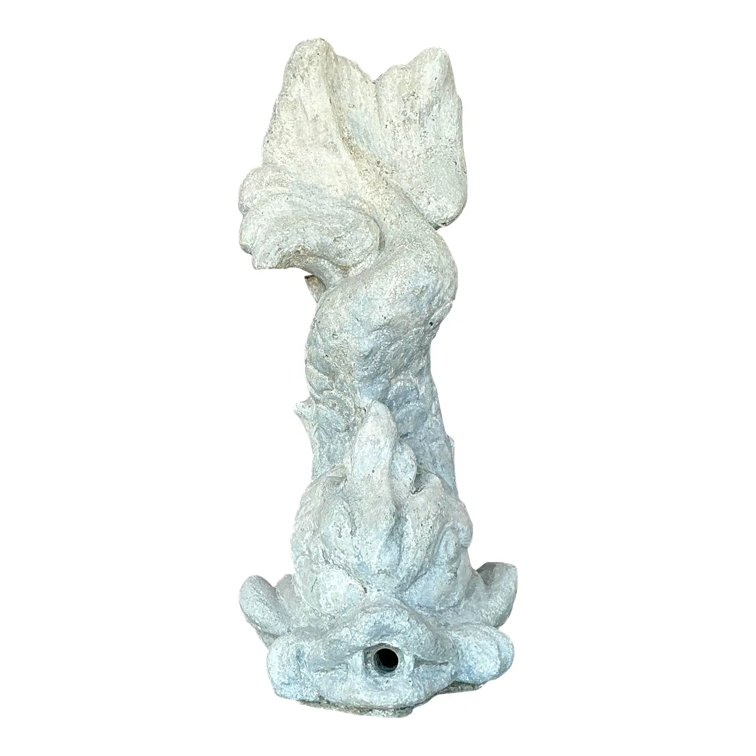 Mid 20th Century Regency Cast Concrete Koi Fountain