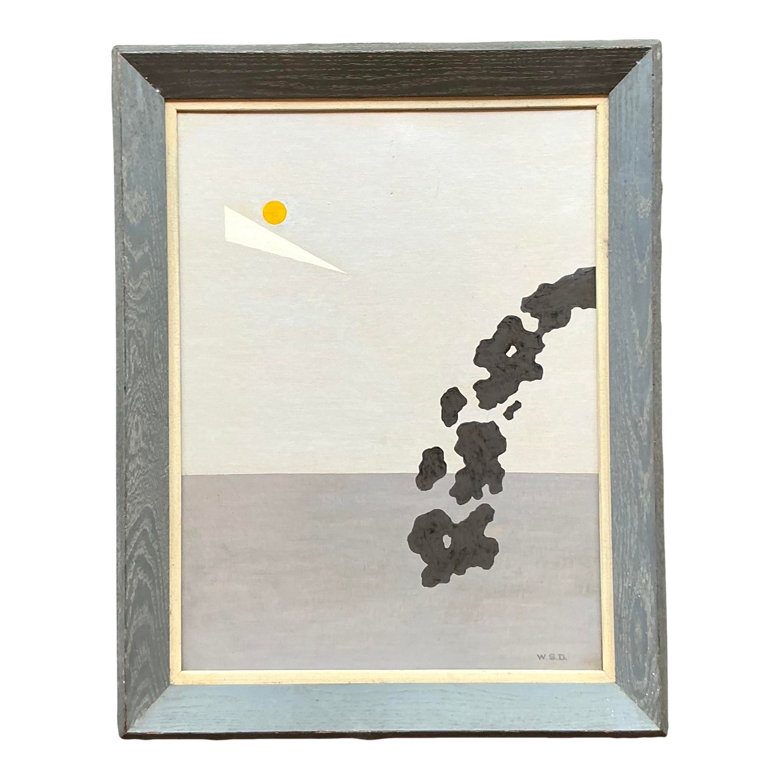 Mid 20th Century Vintage MCM Original Abstract Oil on Board
