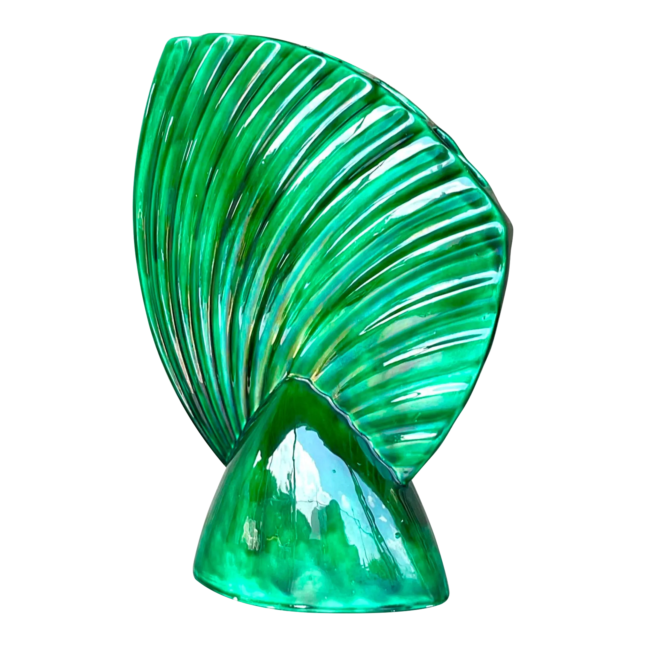 Mid 20th Century Vintage Mid-Century Modern Glazed Ceramic Gladiola Vase