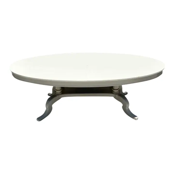 Mid 20th Century Vintage Regency Painted Duncan Phyfe Dining Table