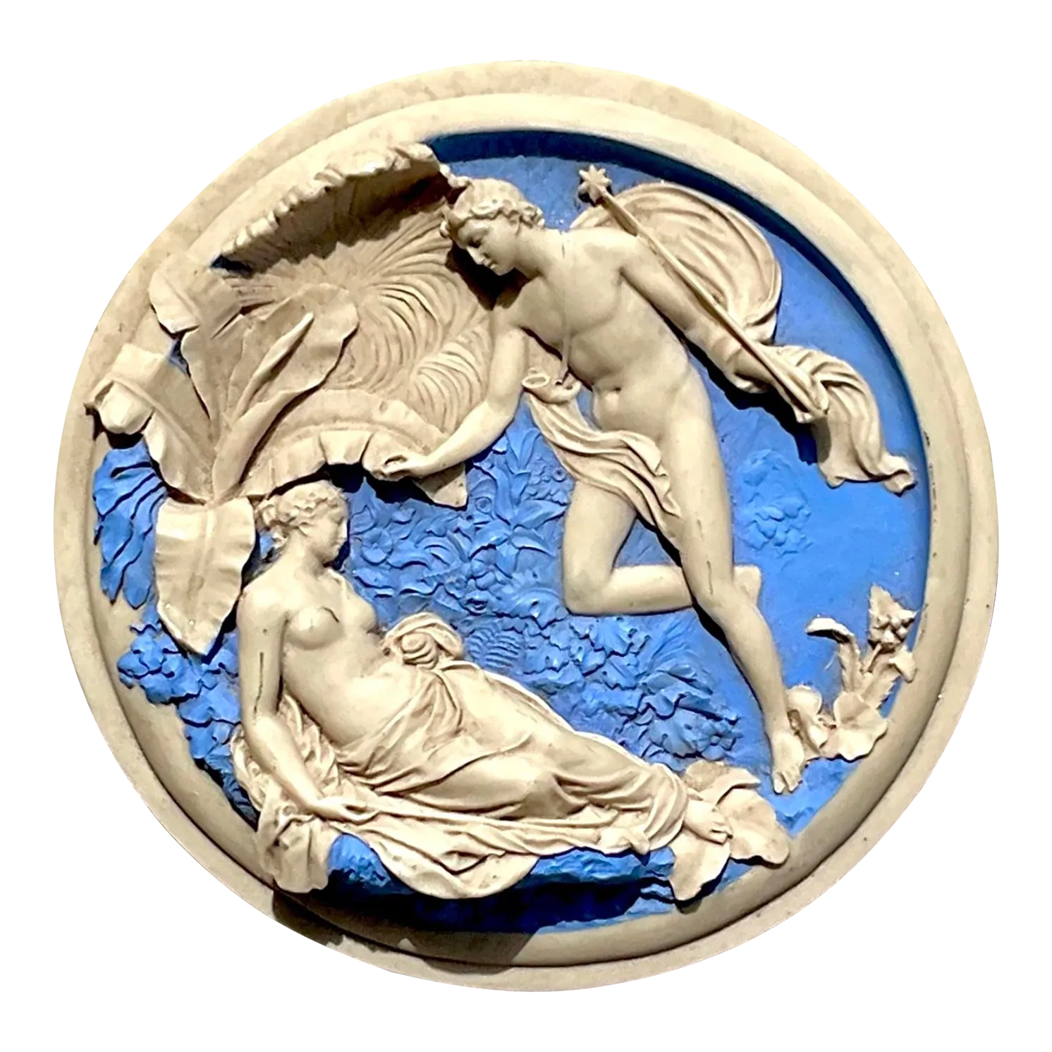 Mid 20th Century Vintage Regency Resin Italian Frieze Medallion - Detail view