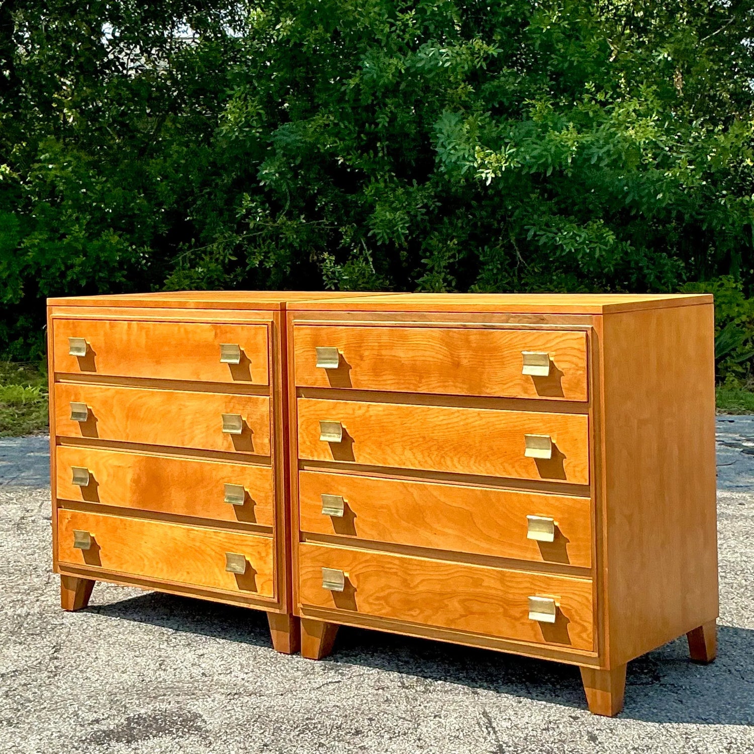 Mid 20th Century Vintage Rockford Chest of Drawers - a Pair - Top view