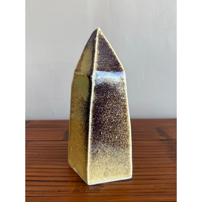 Mid-Century Boho Original Studio Pottery Clock - Top view