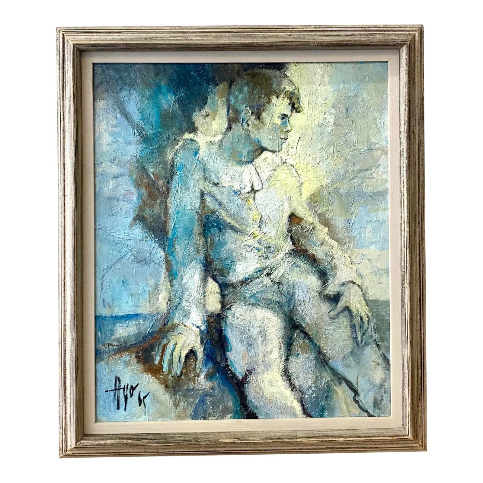 Midcentury Signed Original Oil Painting on Canvas