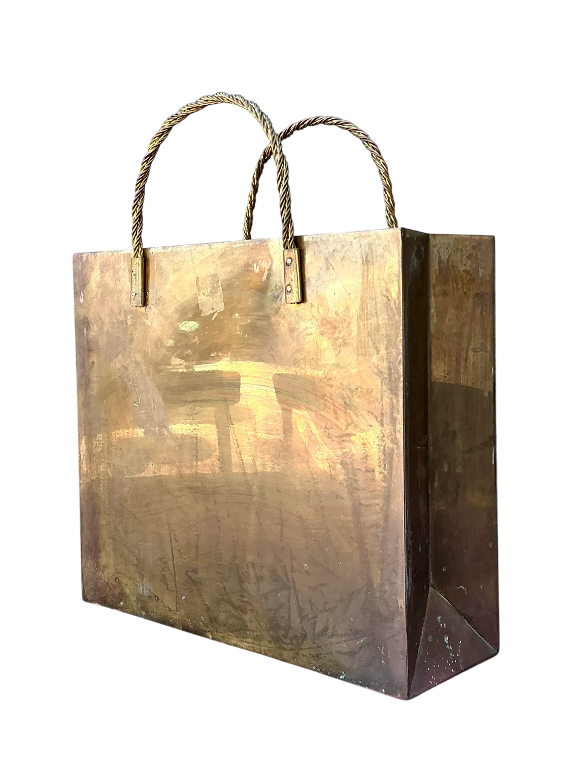 Vintage Brass Shopping Bag