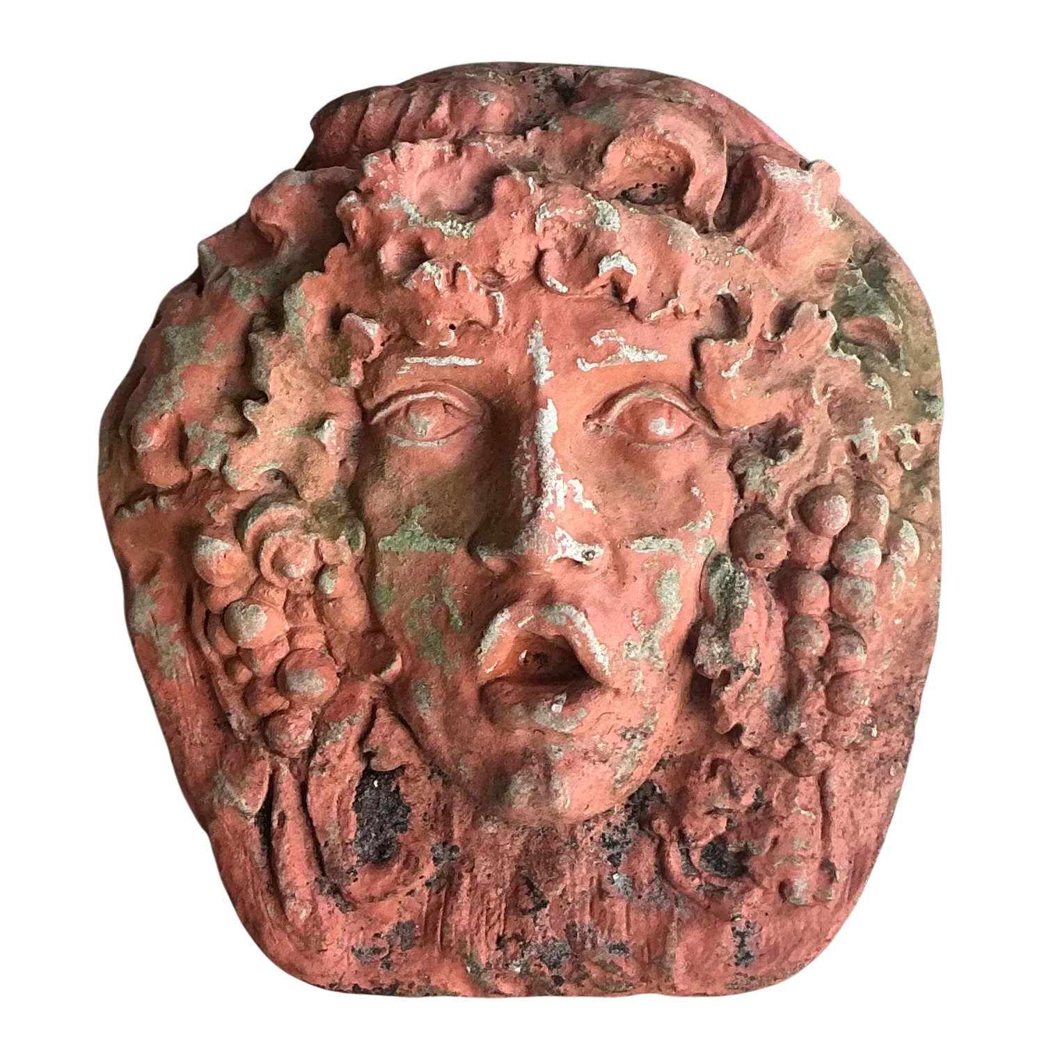 Vintage Boho Cast Concrete Goddess Wall Sculpture