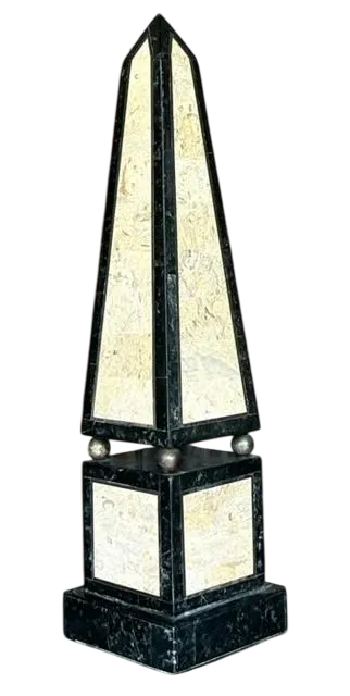 Vintage Boho Tessellated Stone Obelisk
