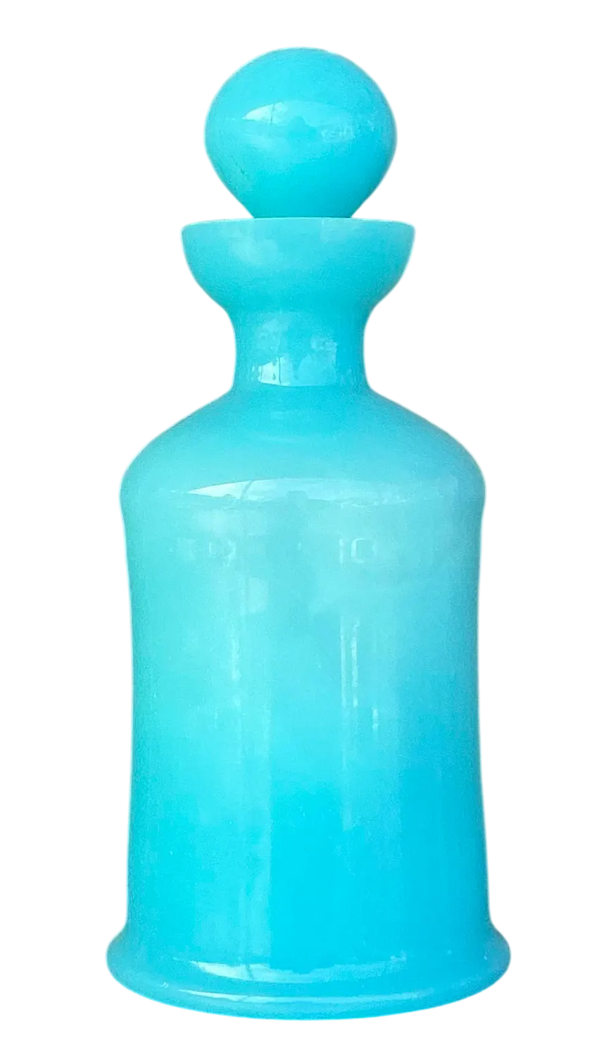 Vintage Boho Opaline Glass Decanter