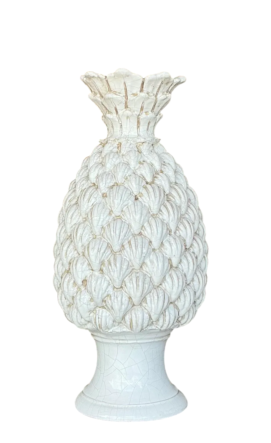 Vintage Italian Glazed Ceccerelli Pineapple Table Lamp