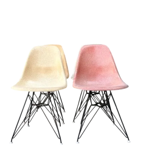 Vintage Eames “Eiffel Tower” Fiberglass Chairs - Set of 4