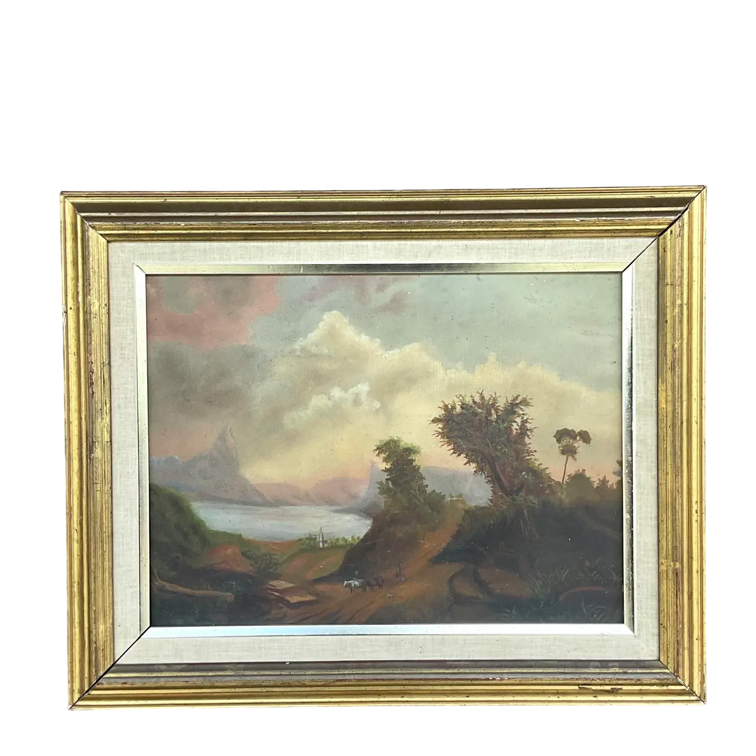 Vintage Traditional Original Landscape Oil Painting on Canvas