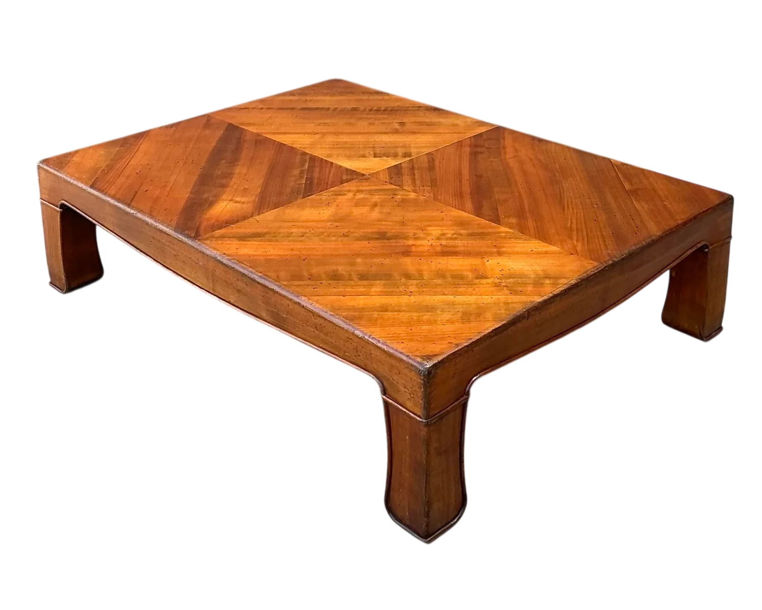 Vintage Chevron Wood Coffee Table