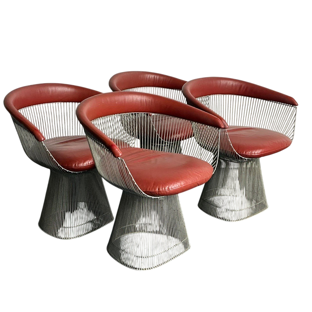 Vintage MCM Warren Platner for Knoll Chrome Dining Chairs - Set of 4