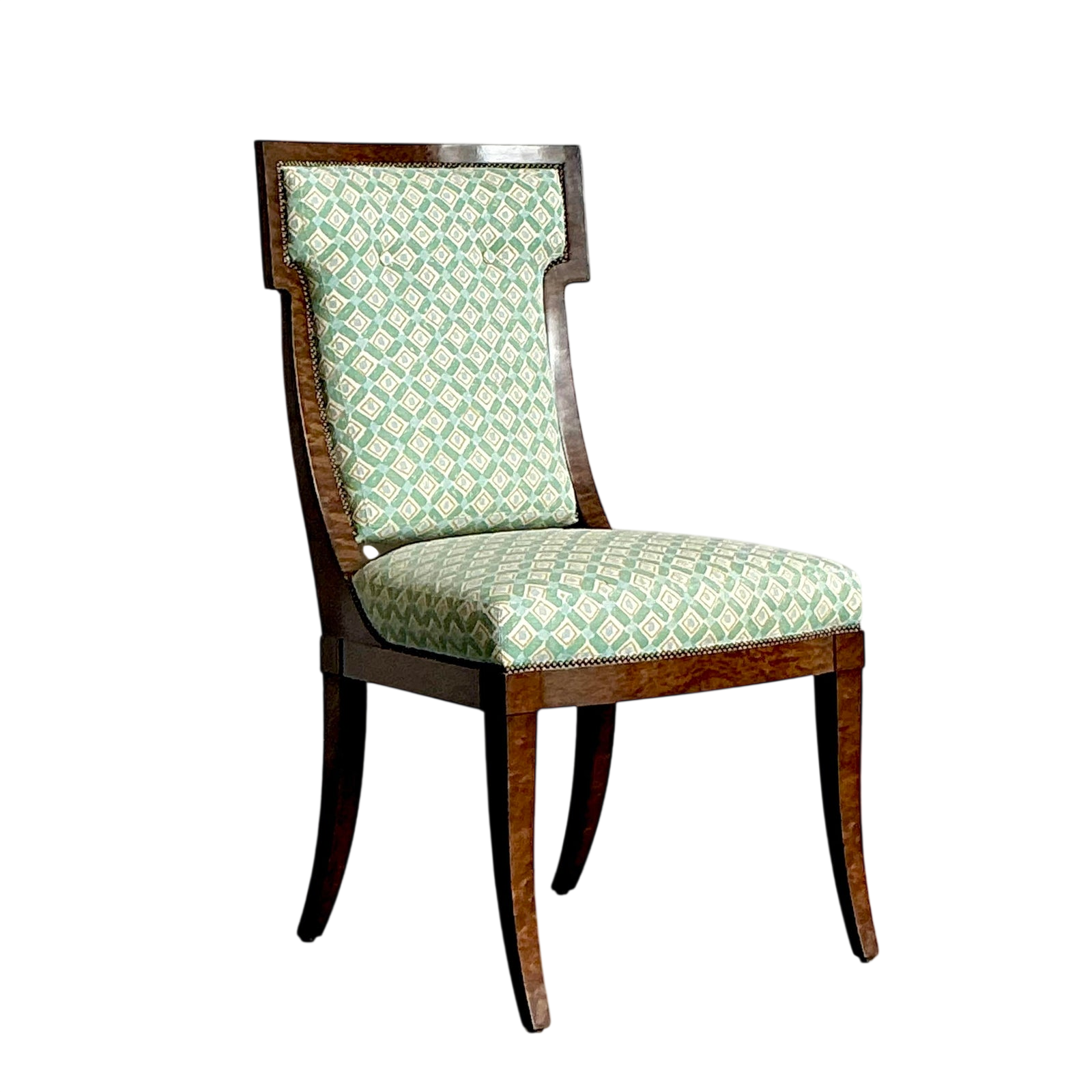 Vintage Boho Burl Wood Desk Chair - Detail view