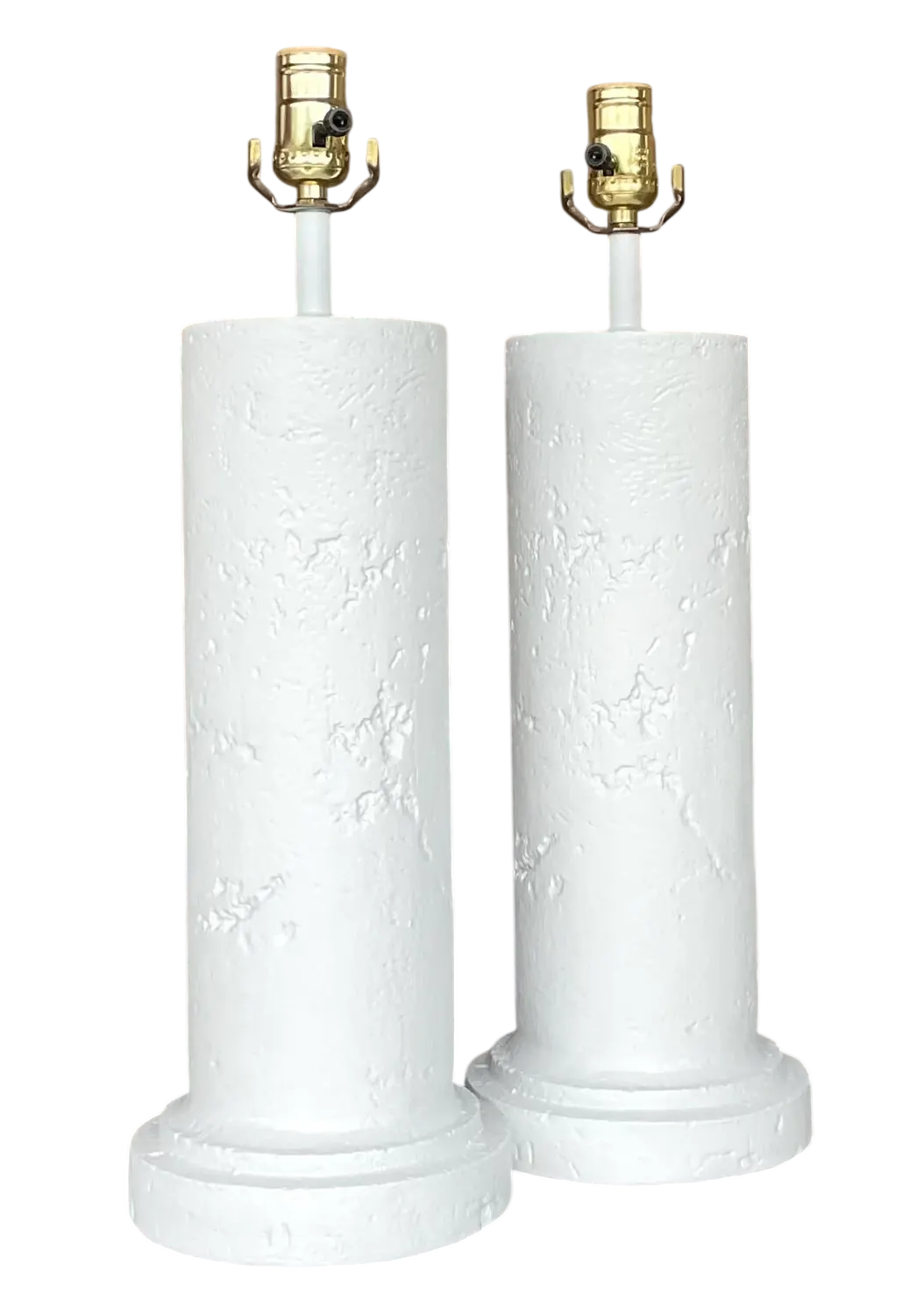 Vintage Coastal Molded Coral Plaster Lamps - a Pair