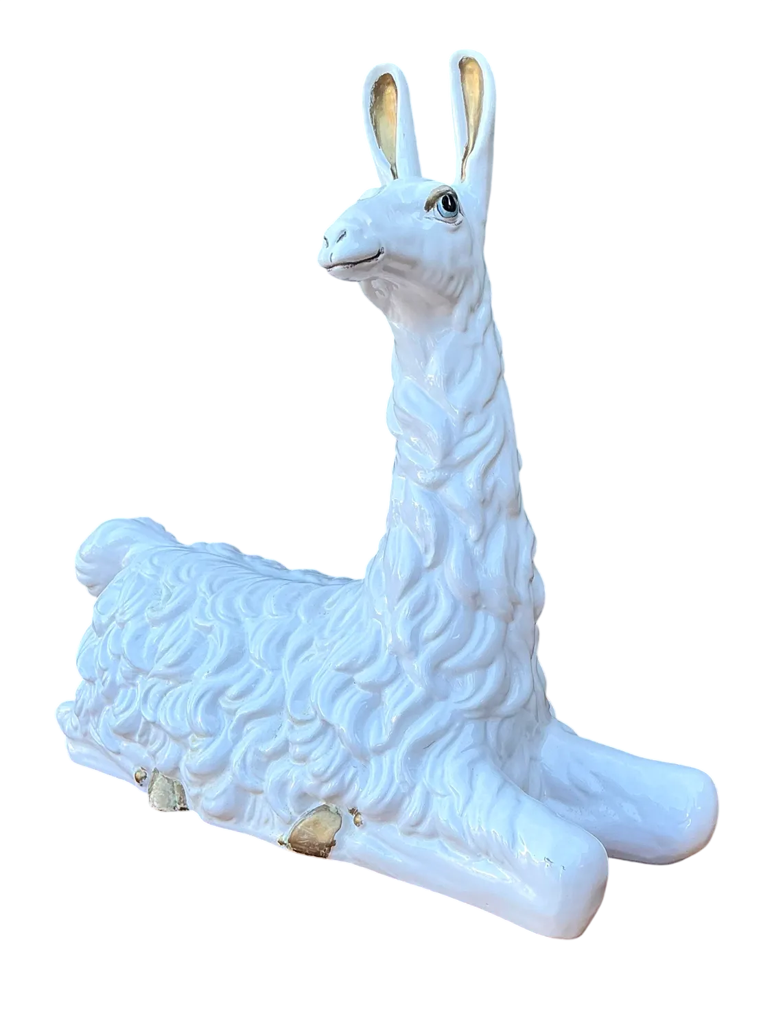 Vintage Glazed Ceramic Llama