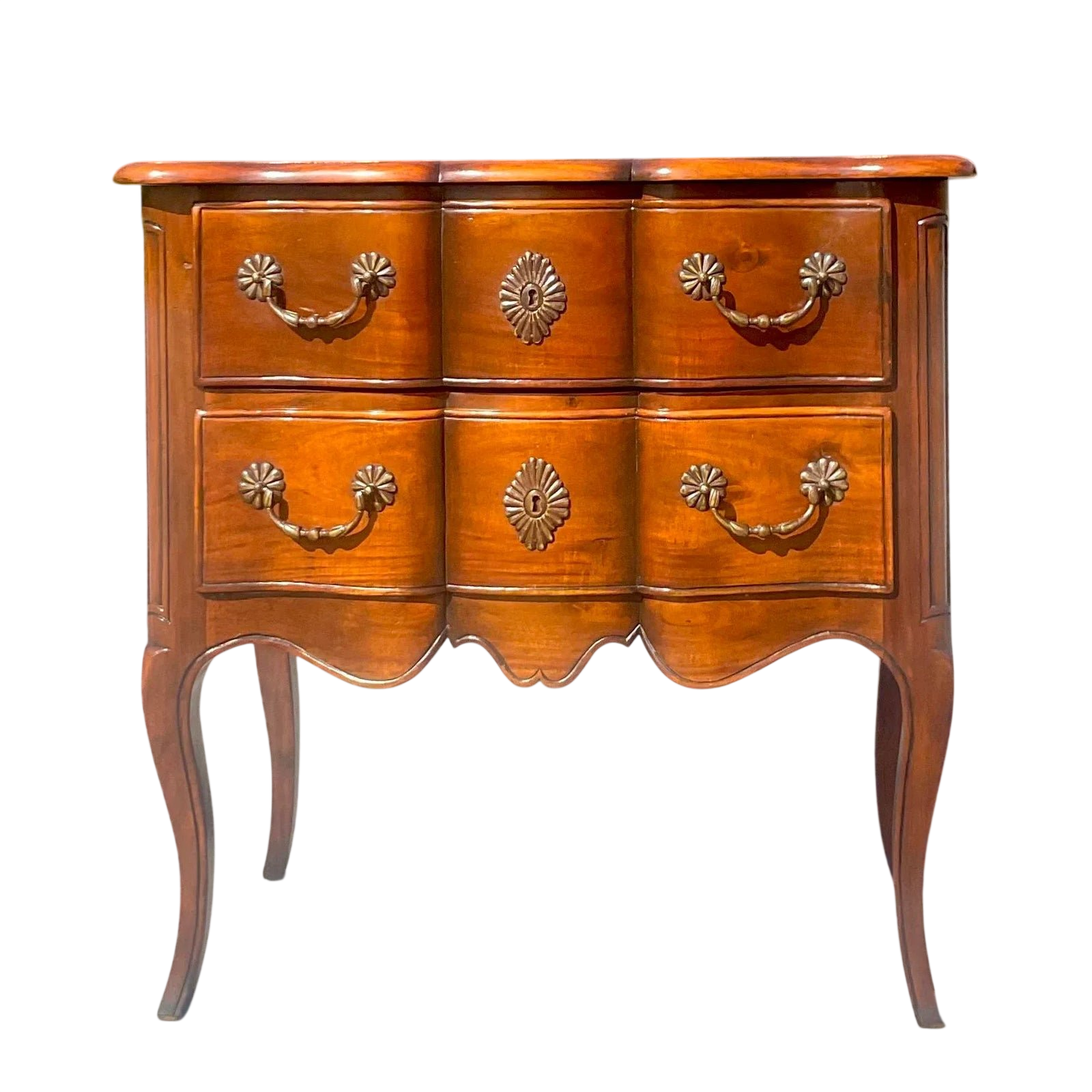 Vintage Regency Wave Front Chest of Drawers