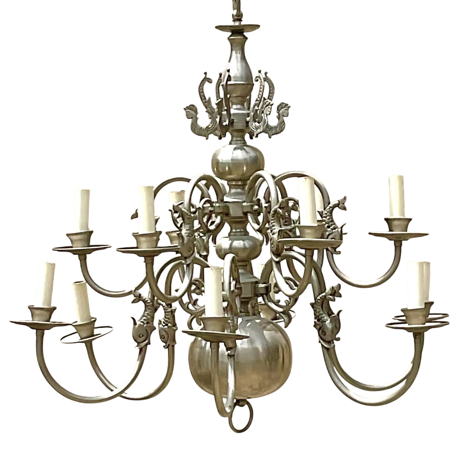 Vintage Regency Mermaid Dutch Boy Chandelier