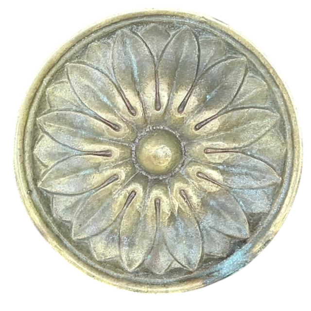 Vintage Regency Brass Flower Drapery Tie Backs - Set of 2
