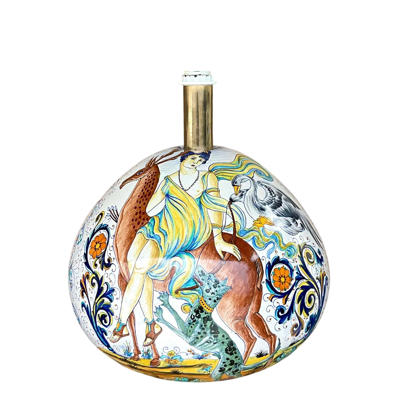 Vintage Boho Hand Painted Lamp