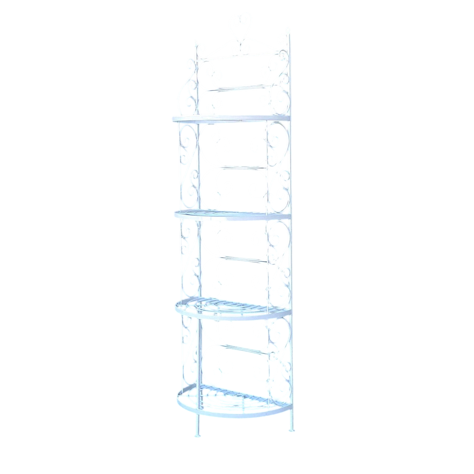 Vintage Wrought Iron Scroll Etagere