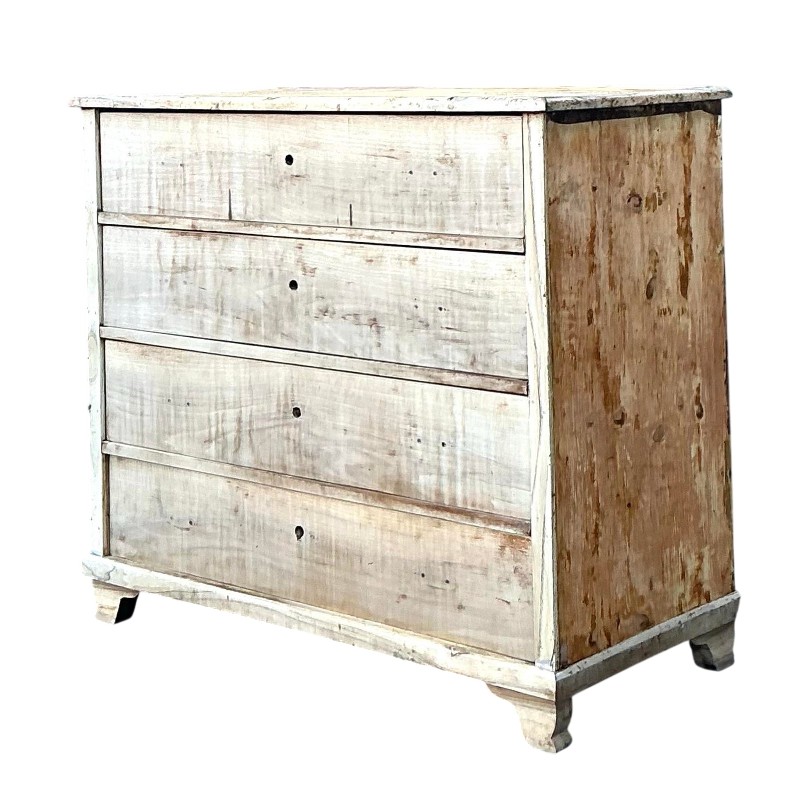 Vintage Bleached Biedermeier Chest of Drawers
