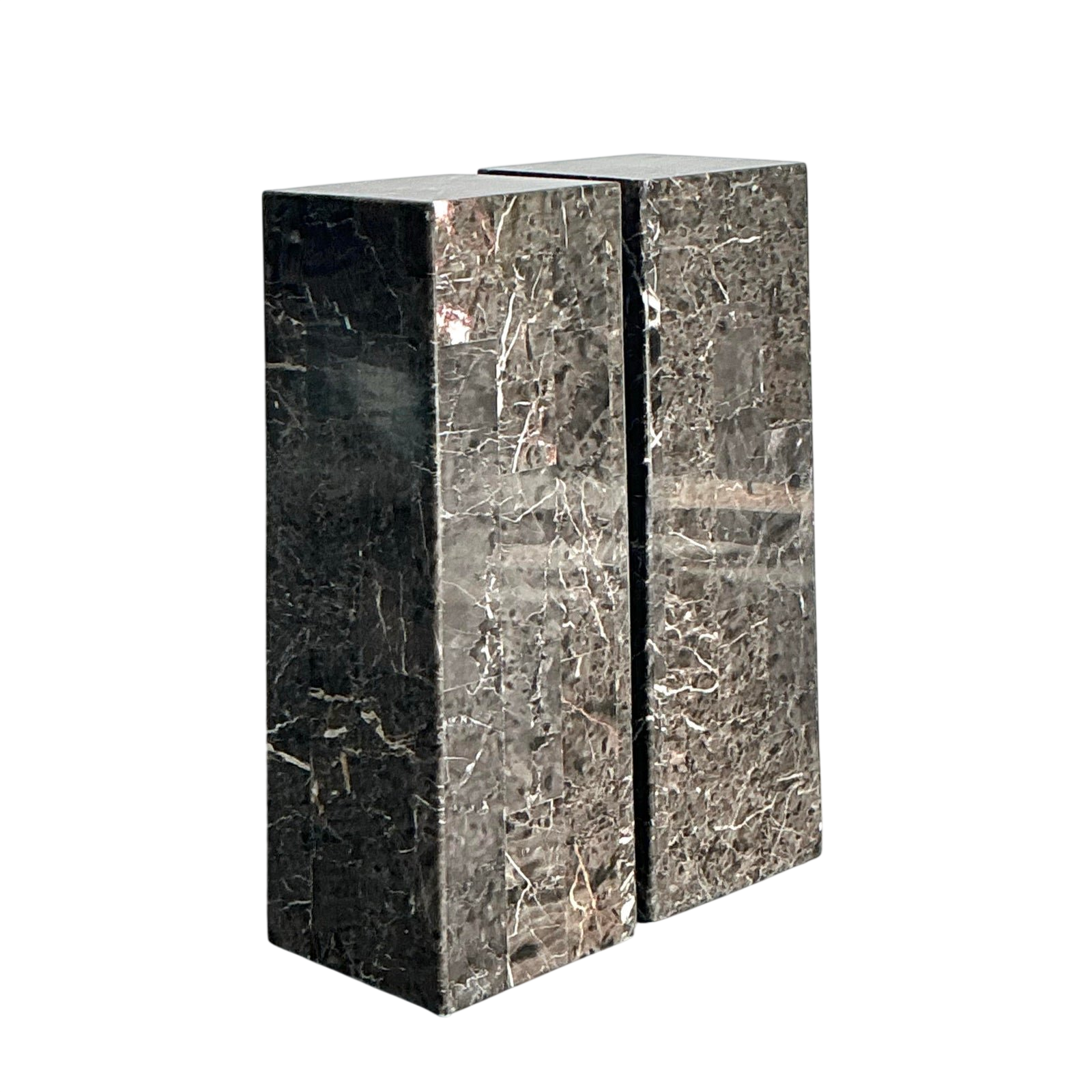 Vintage Tessellated Stone Pedestals - A Pair