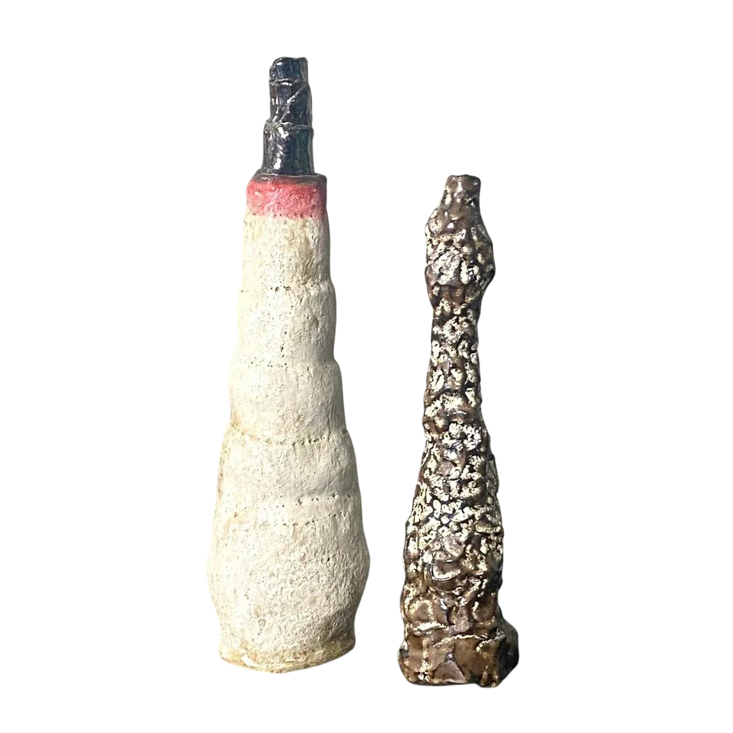 Contemporary Signed Studio Pottery Vases - a Pair