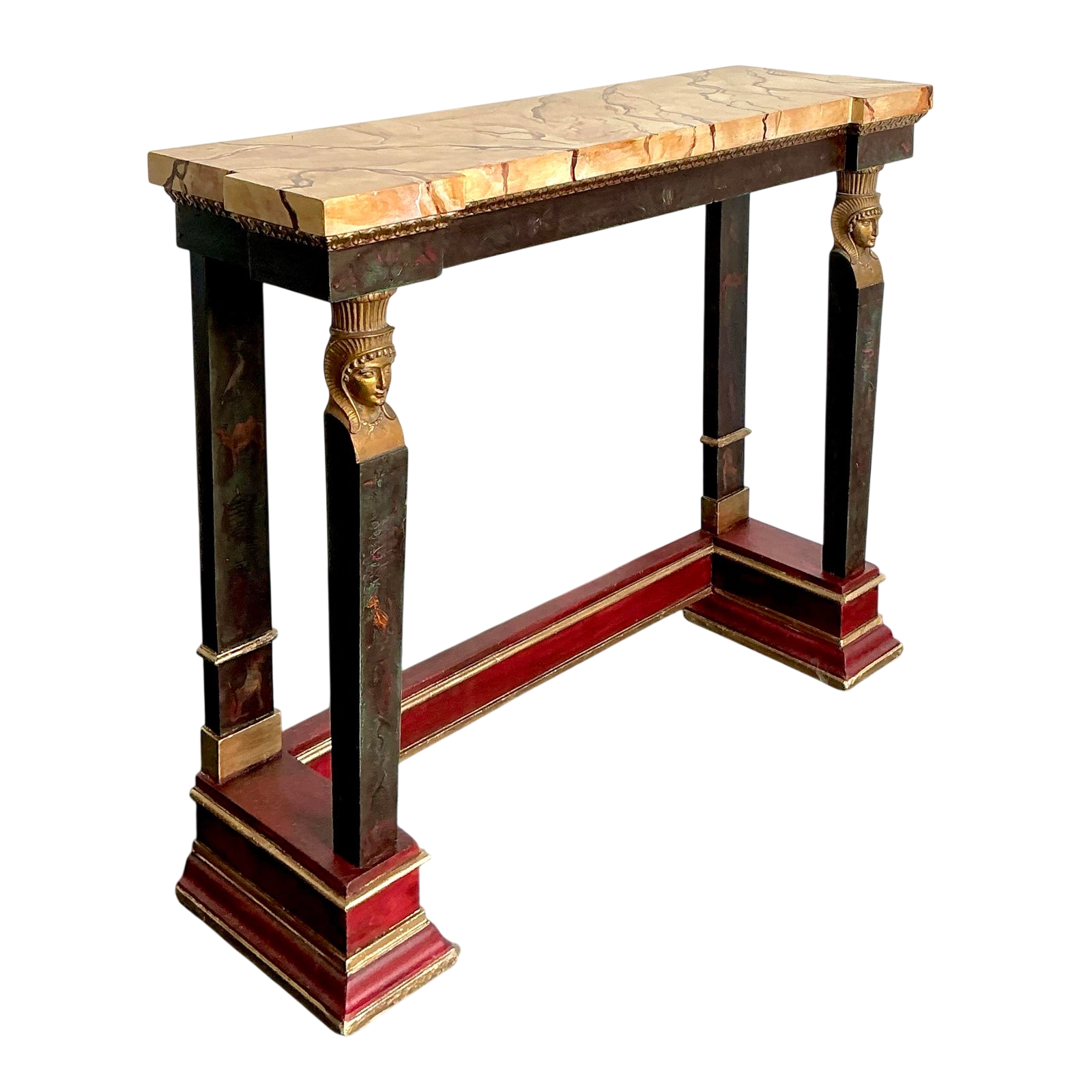 Vintage Regency Faux Finished Empire Console Table