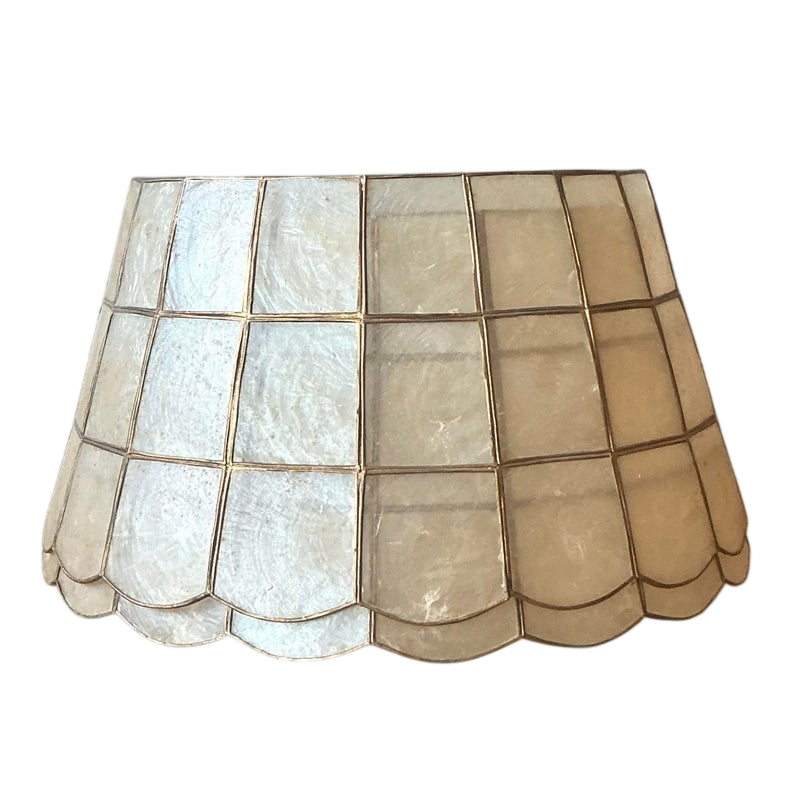 Vintage Boho Capiz Shell Lampshades - A Pair
