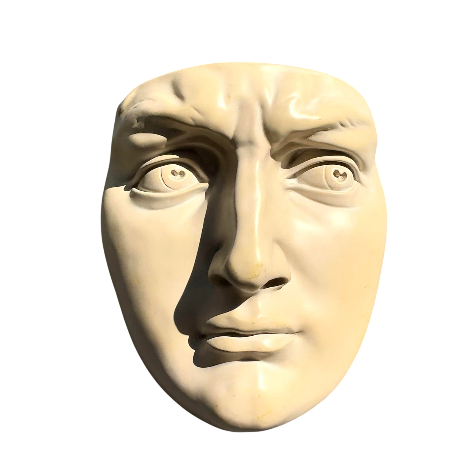 Vintage Boho Molded Resin David Face Wall Sculpture