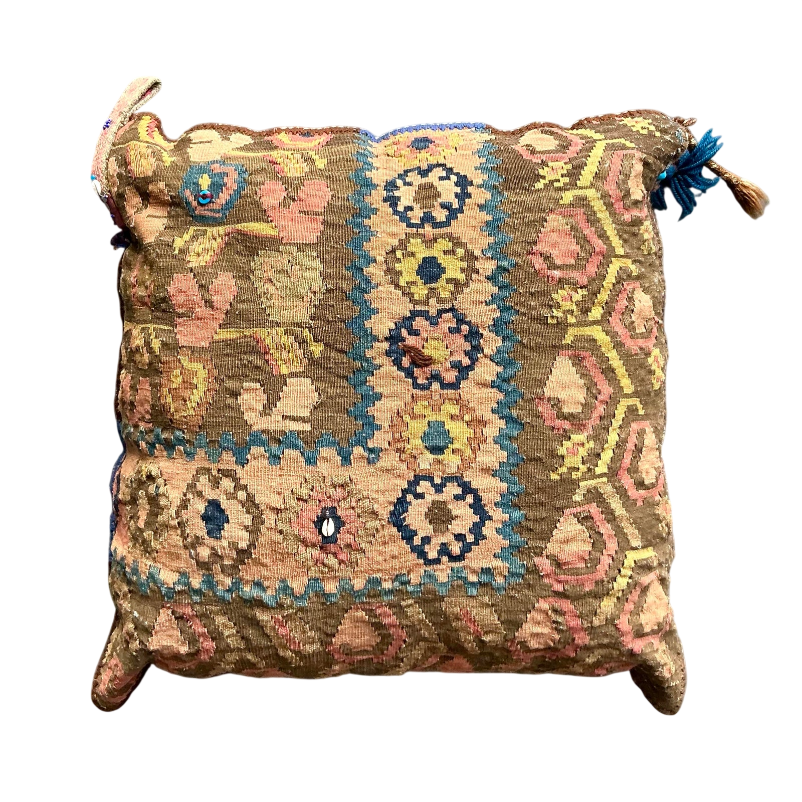 Vintage Boho Kilim Throw Pillow