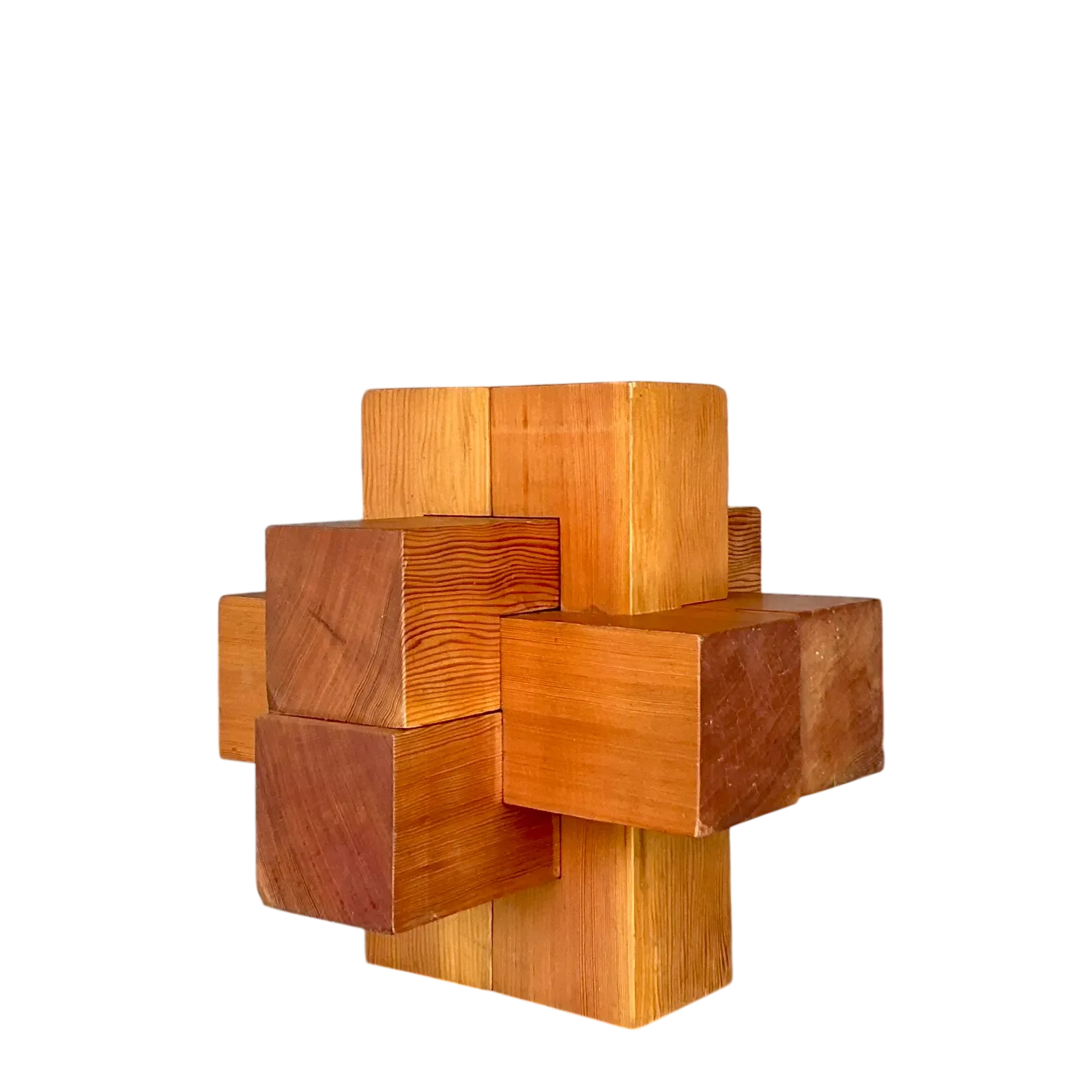 Vintage Boho Building Block Sculpture - Detail view