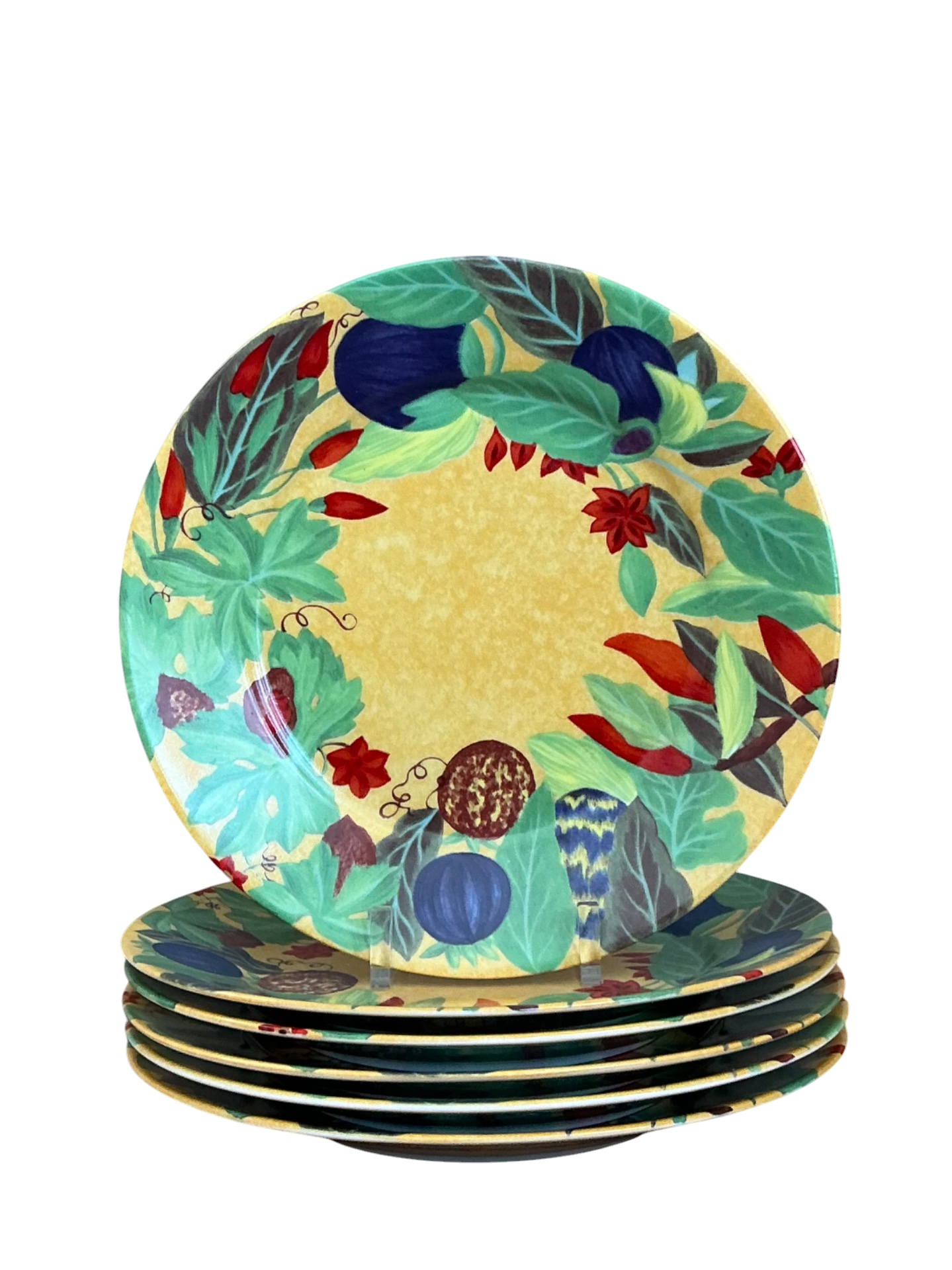 Vintage Laure Japy For Limoges “Piments” Salad Plates - Set Of 6