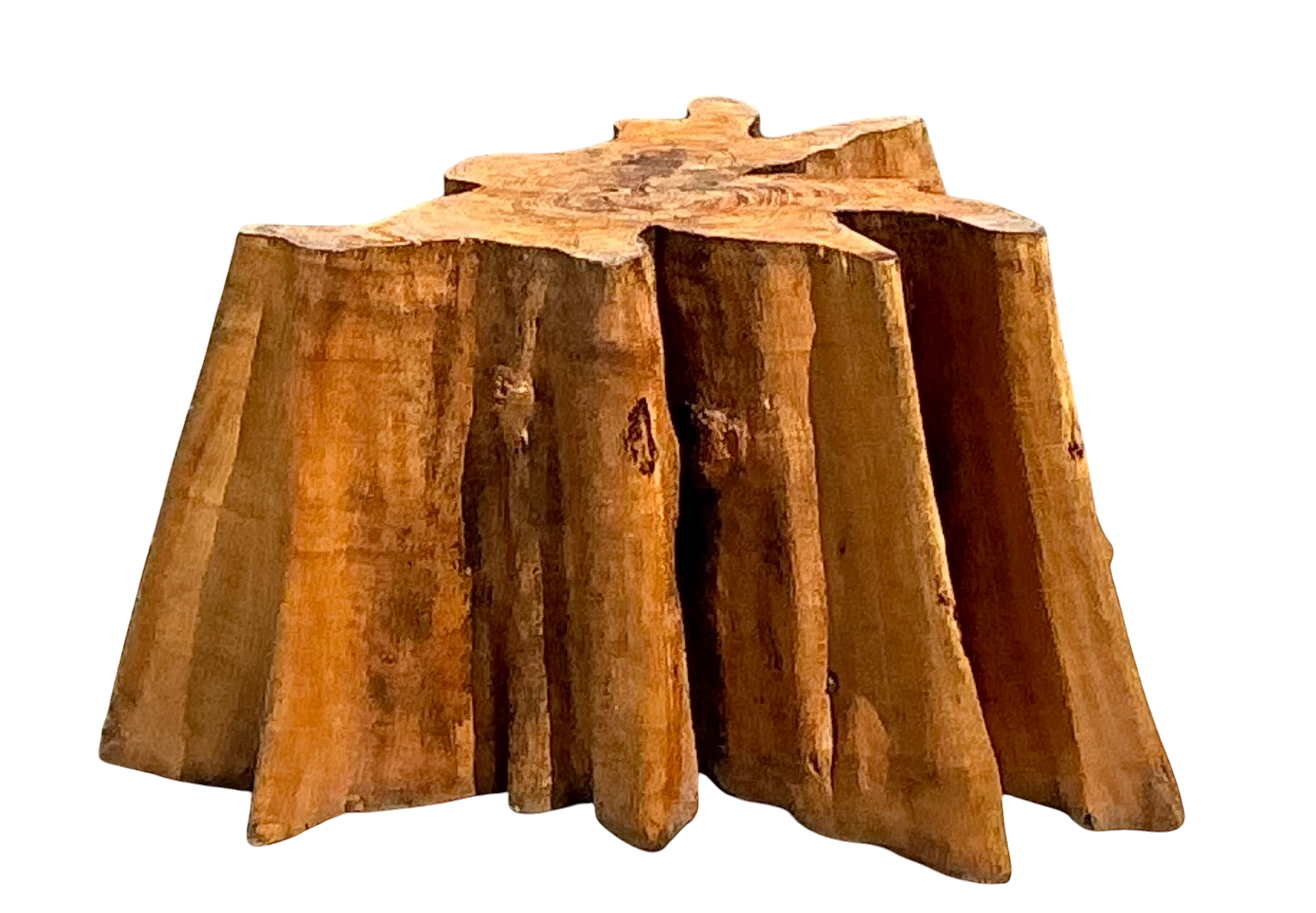 Vintage Natural Wood Tree Stump Table