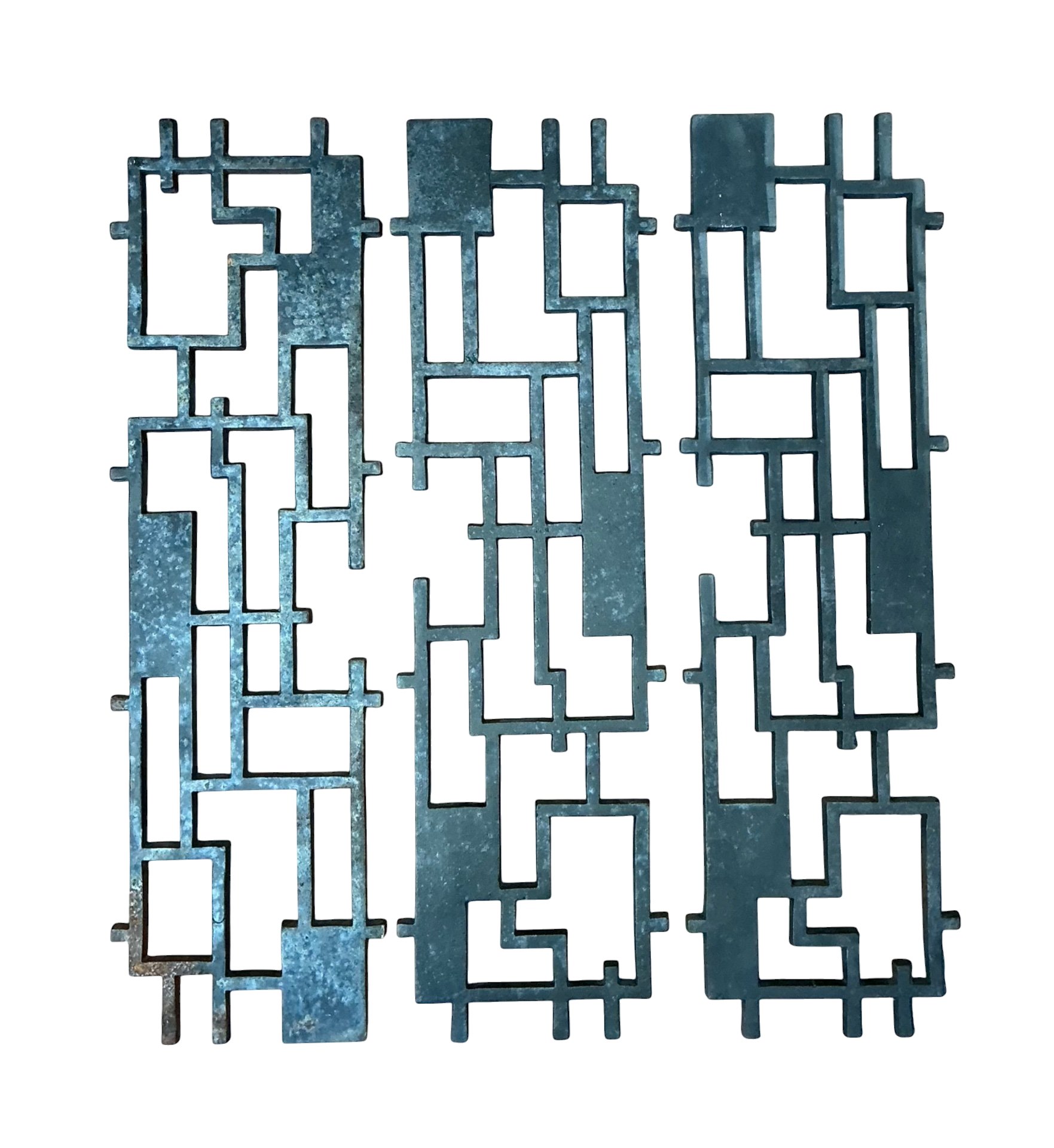 Vintage Abstract Metal Wall Sculpture