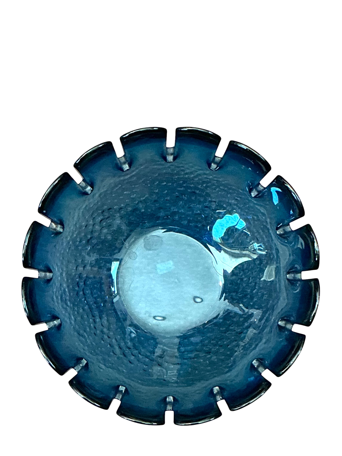 Vintage Swedish Scalloped Glass Bowl