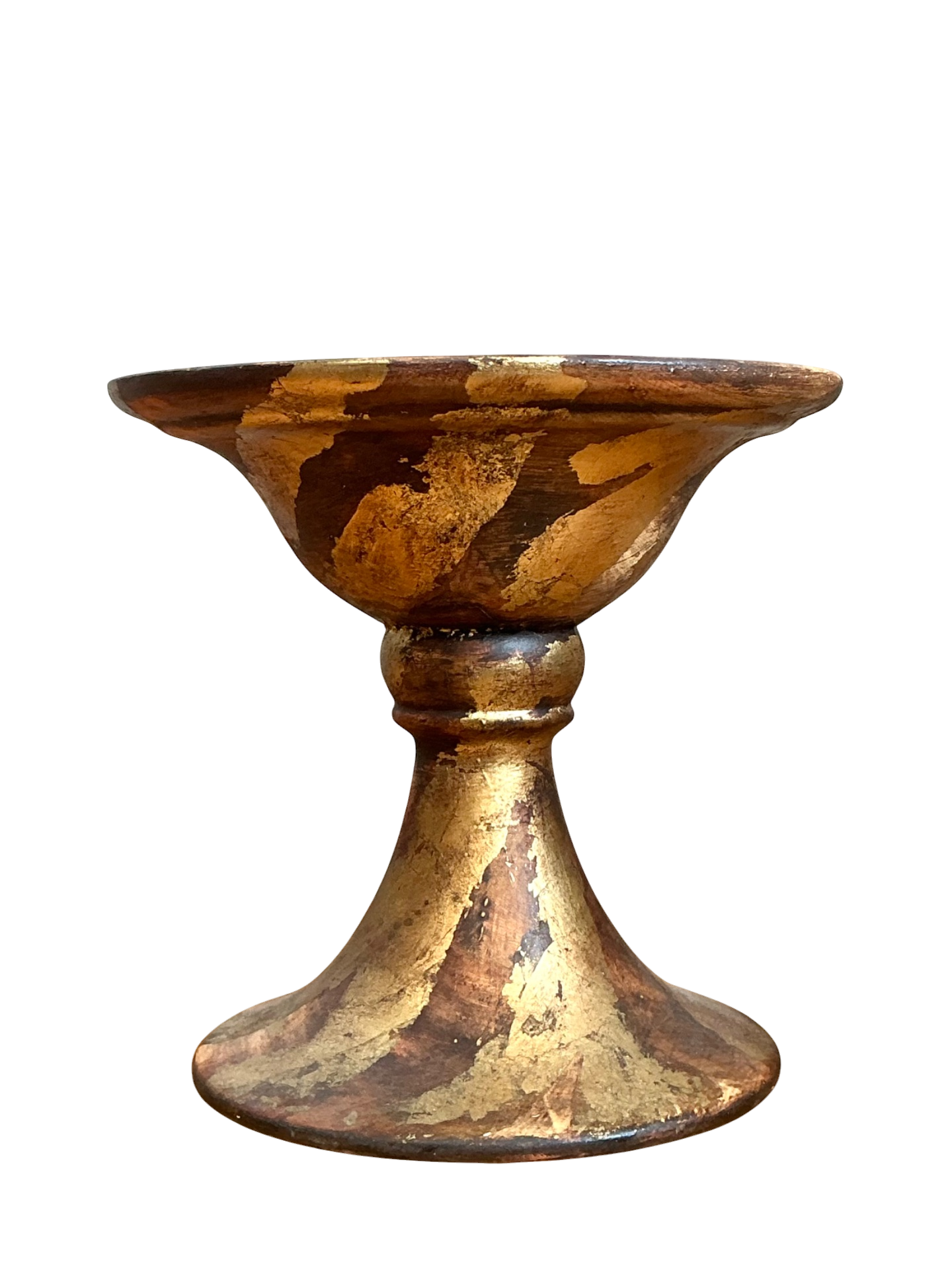 Vintage Gilt Striped Ceramic Pedestal