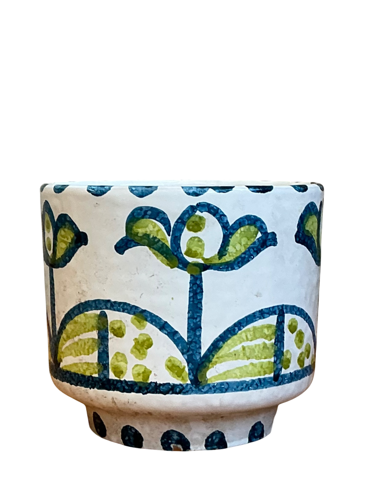 Vintage Italian Hand Painted Cache Pot