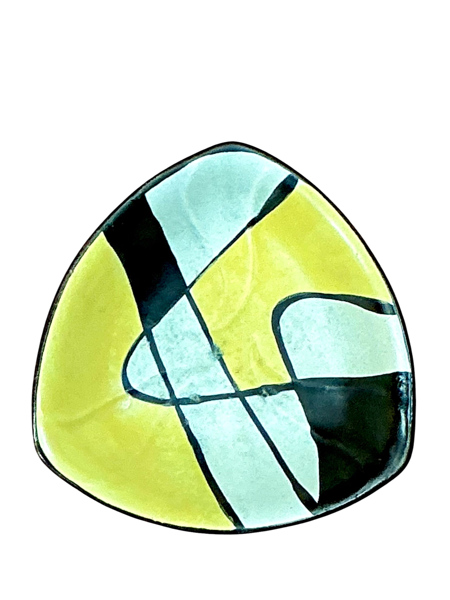 Vintage West German Hand Painted Geometric Bowl