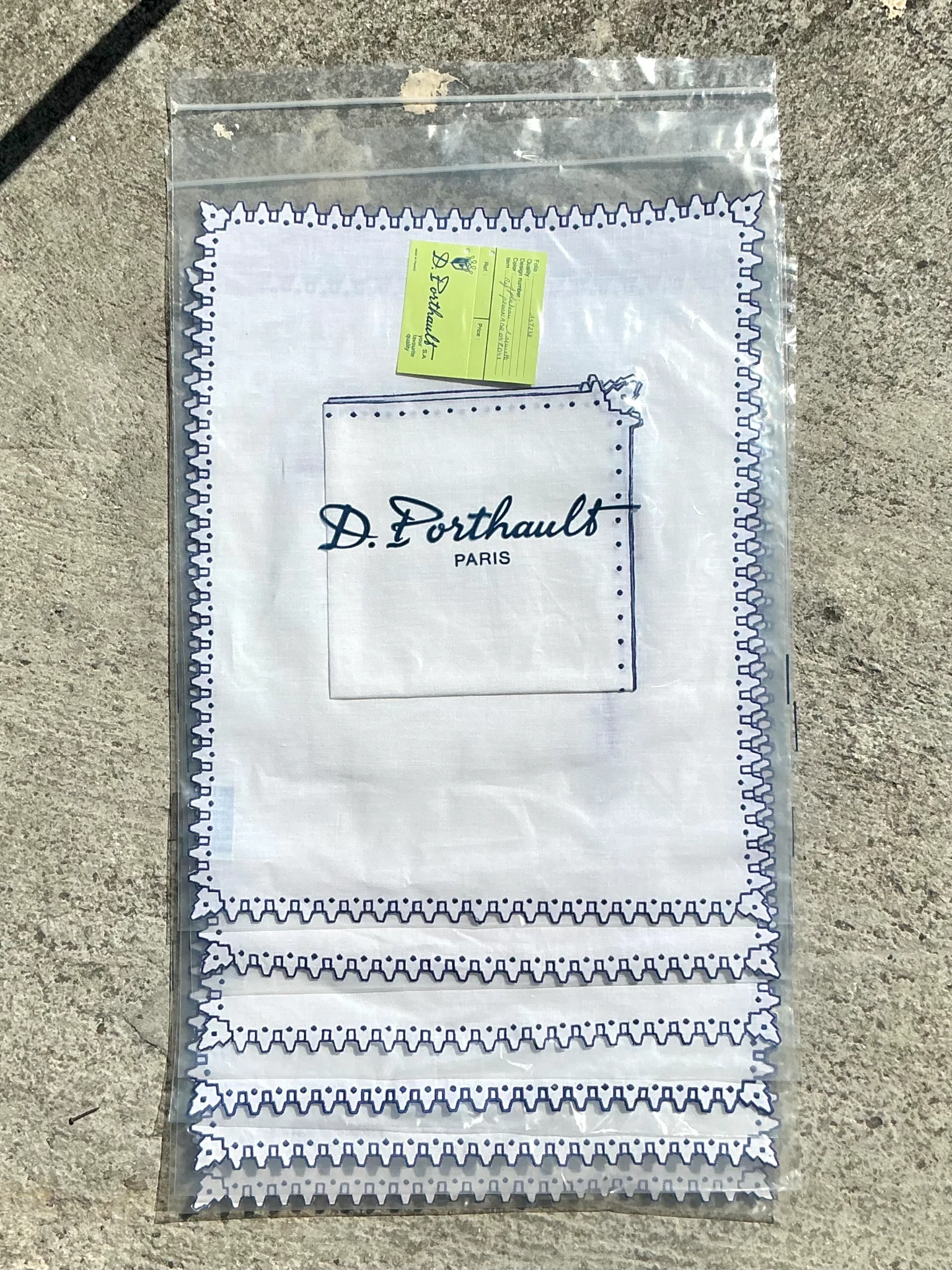Regency Embroidered D. Porthault Paris Placemat And Napkin - Set Of 6 - Side view